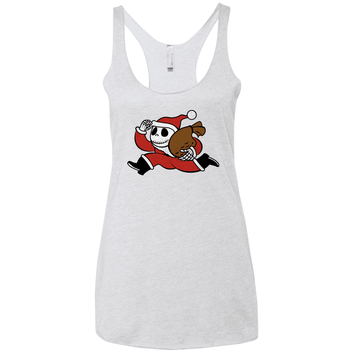 T-Shirts Heather White / X-Small Monopoly Skellington Women's Triblend Racerback Tank