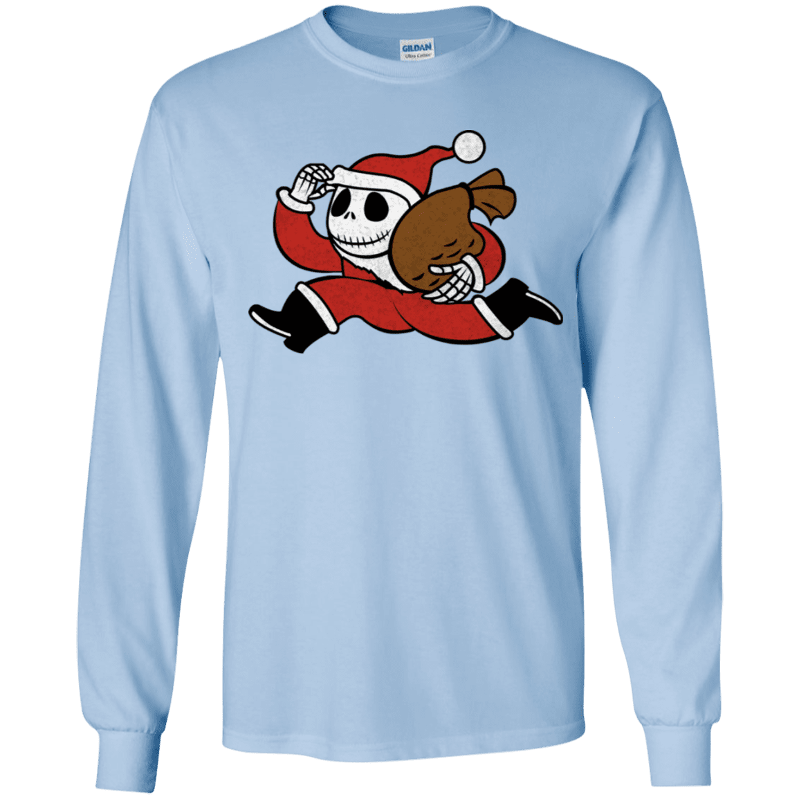 T-Shirts Light Blue / YS Monopoly Skellington Youth Long Sleeve T-Shirt