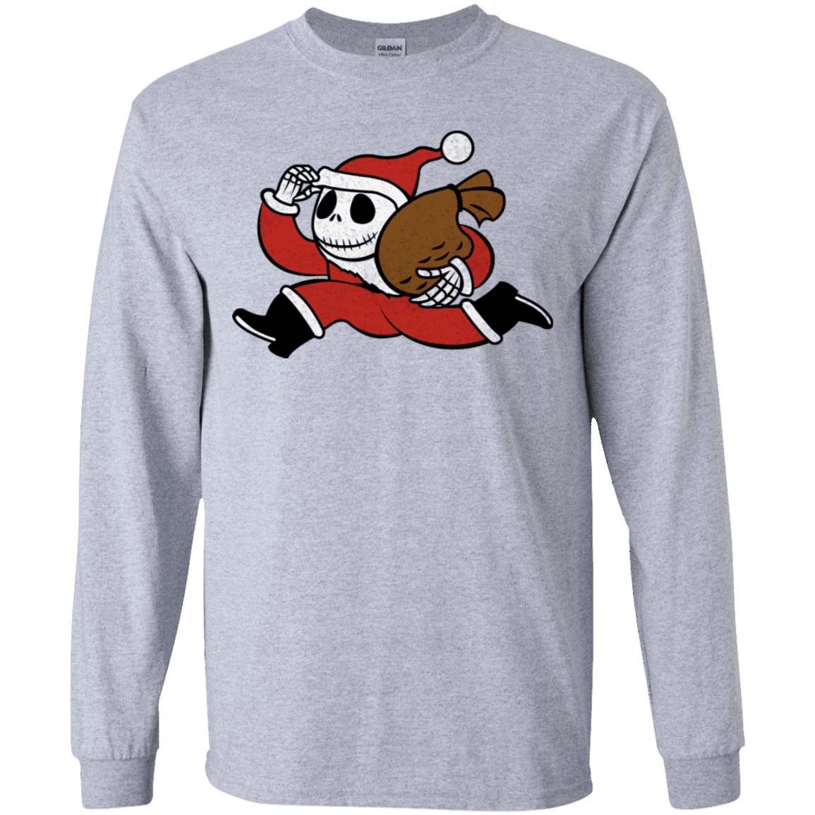 T-Shirts Sport Grey / YS Monopoly Skellington Youth Long Sleeve T-Shirt