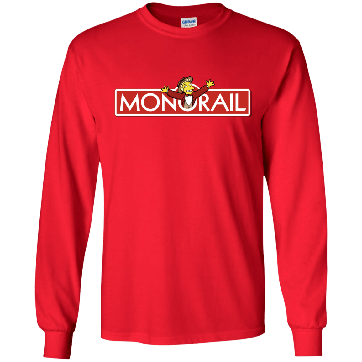 T-Shirts Red / S Monorail Men's Long Sleeve T-Shirt