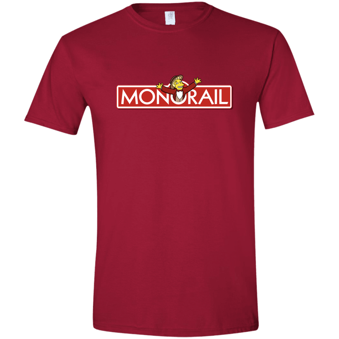 T-Shirts Cardinal Red / S Monorail Men's Semi-Fitted Softstyle