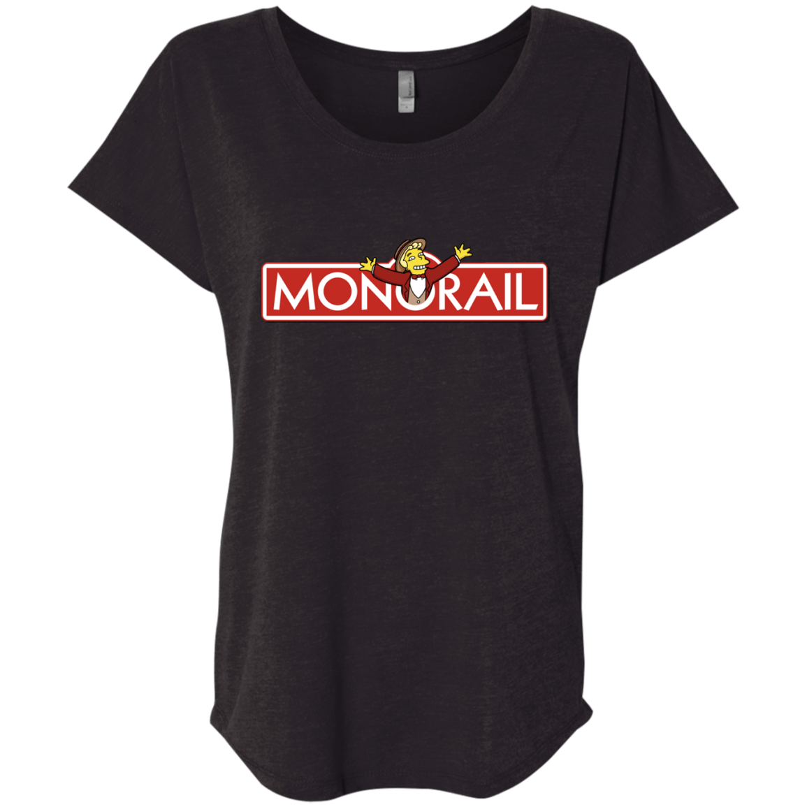T-Shirts Vintage Black / X-Small Monorail Triblend Dolman Sleeve