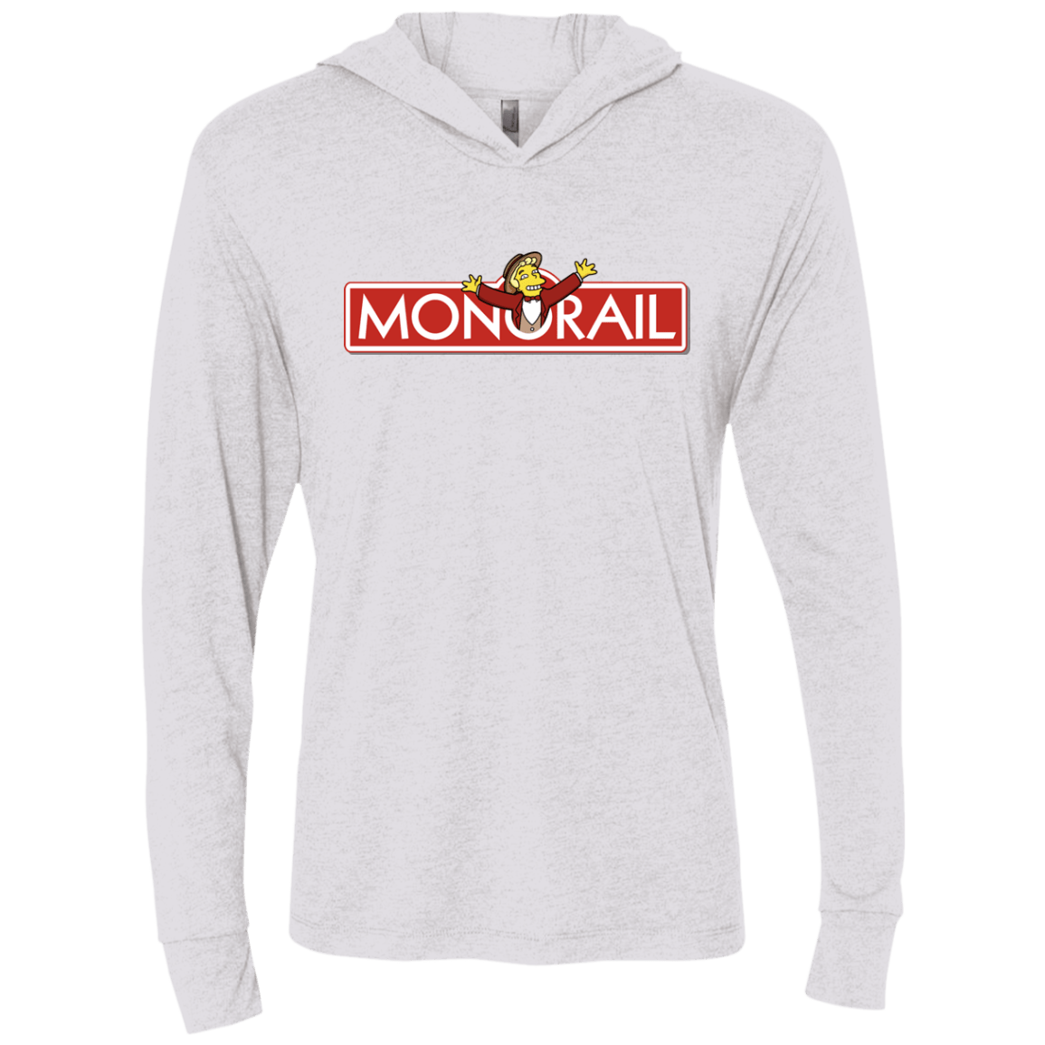 T-Shirts Heather White / X-Small Monorail Triblend Long Sleeve Hoodie Tee