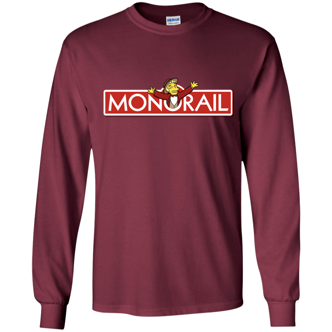 T-Shirts Maroon / YS Monorail Youth Long Sleeve T-Shirt