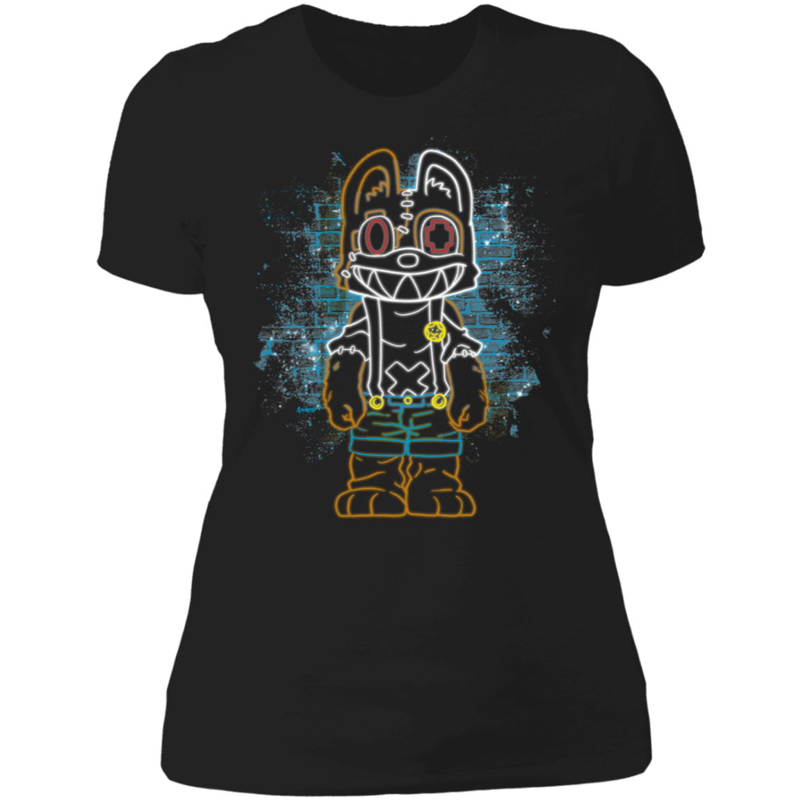 T-Shirts Black / X-Small Monster Furry Neon Women's Premium T-Shirt