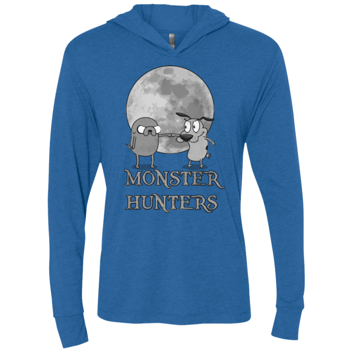 T-Shirts Vintage Royal / X-Small Monster Hunters Triblend Long Sleeve Hoodie Tee