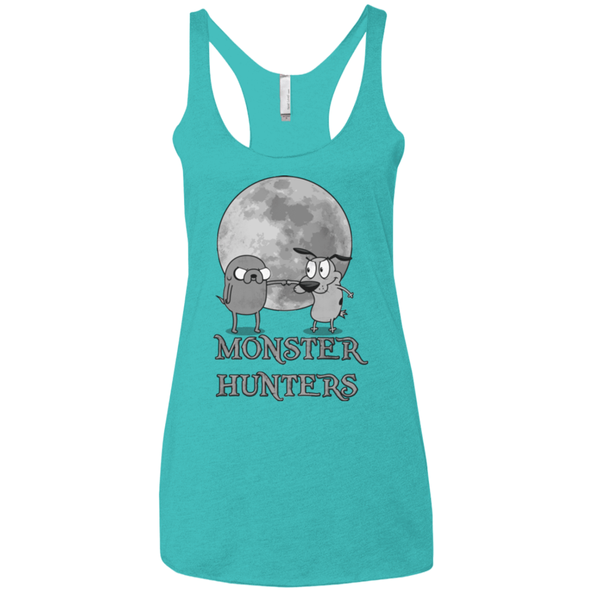 T-Shirts Tahiti Blue / X-Small Monster Hunters Women's Triblend Racerback Tank