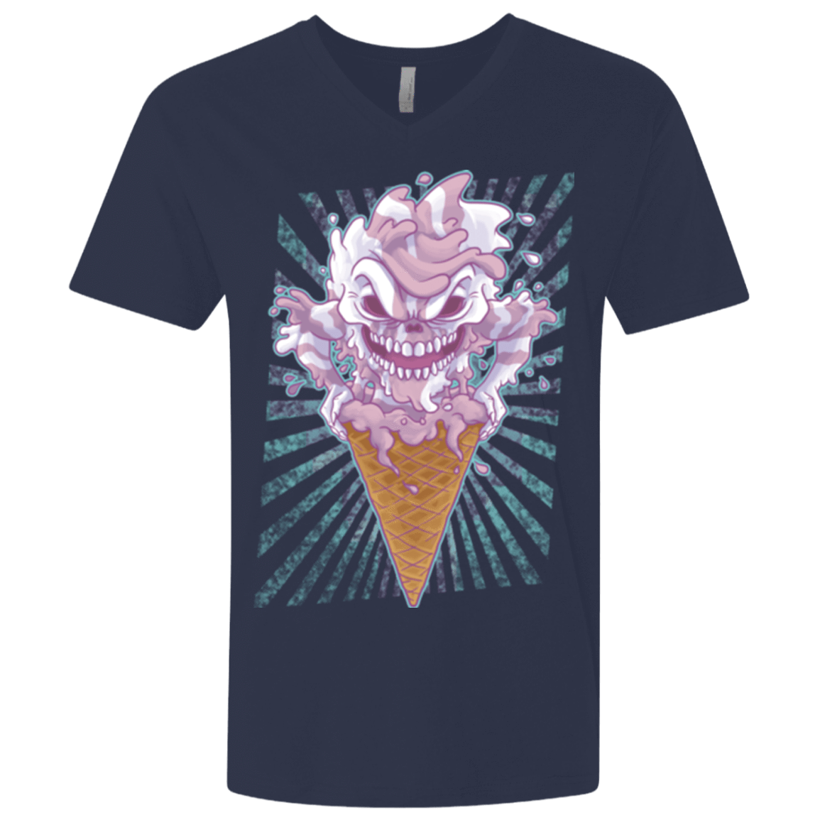 T-Shirts Midnight Navy / X-Small Monster Ice Cream Men's Premium V-Neck