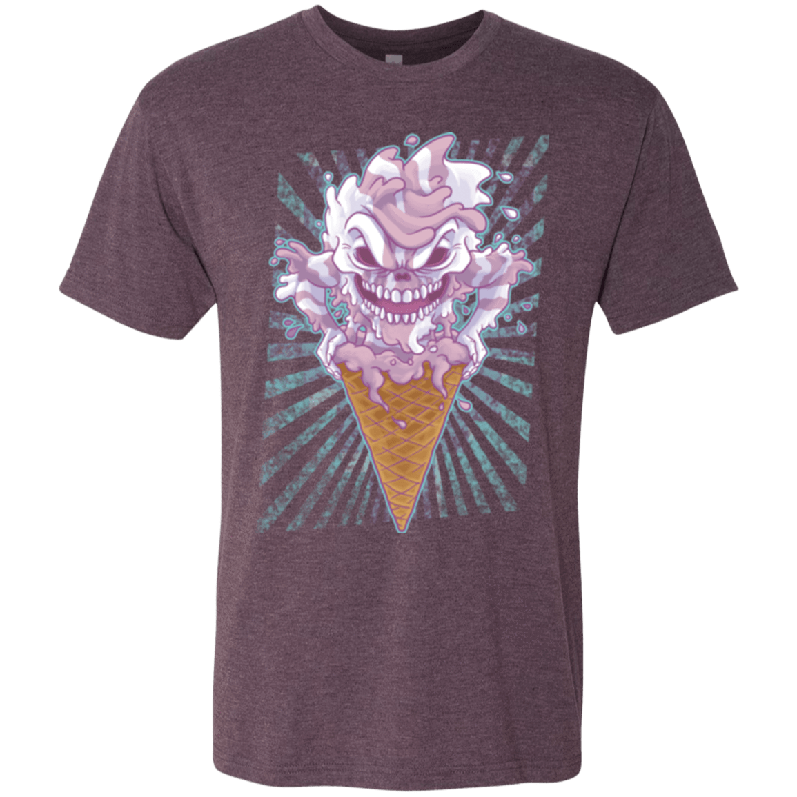T-Shirts Vintage Purple / Small Monster Ice Cream Men's Triblend T-Shirt