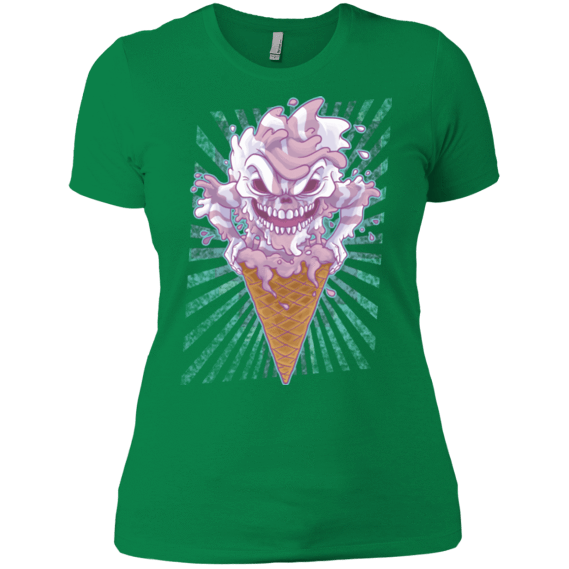 T-Shirts Kelly Green / X-Small Monster Ice Cream Women's Premium T-Shirt
