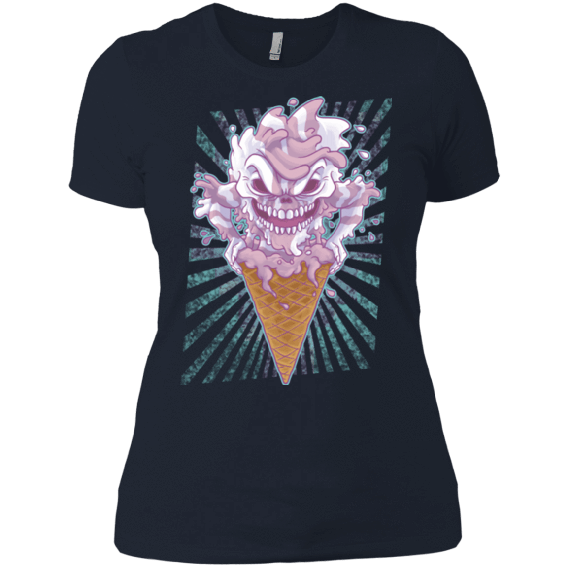T-Shirts Midnight Navy / X-Small Monster Ice Cream Women's Premium T-Shirt