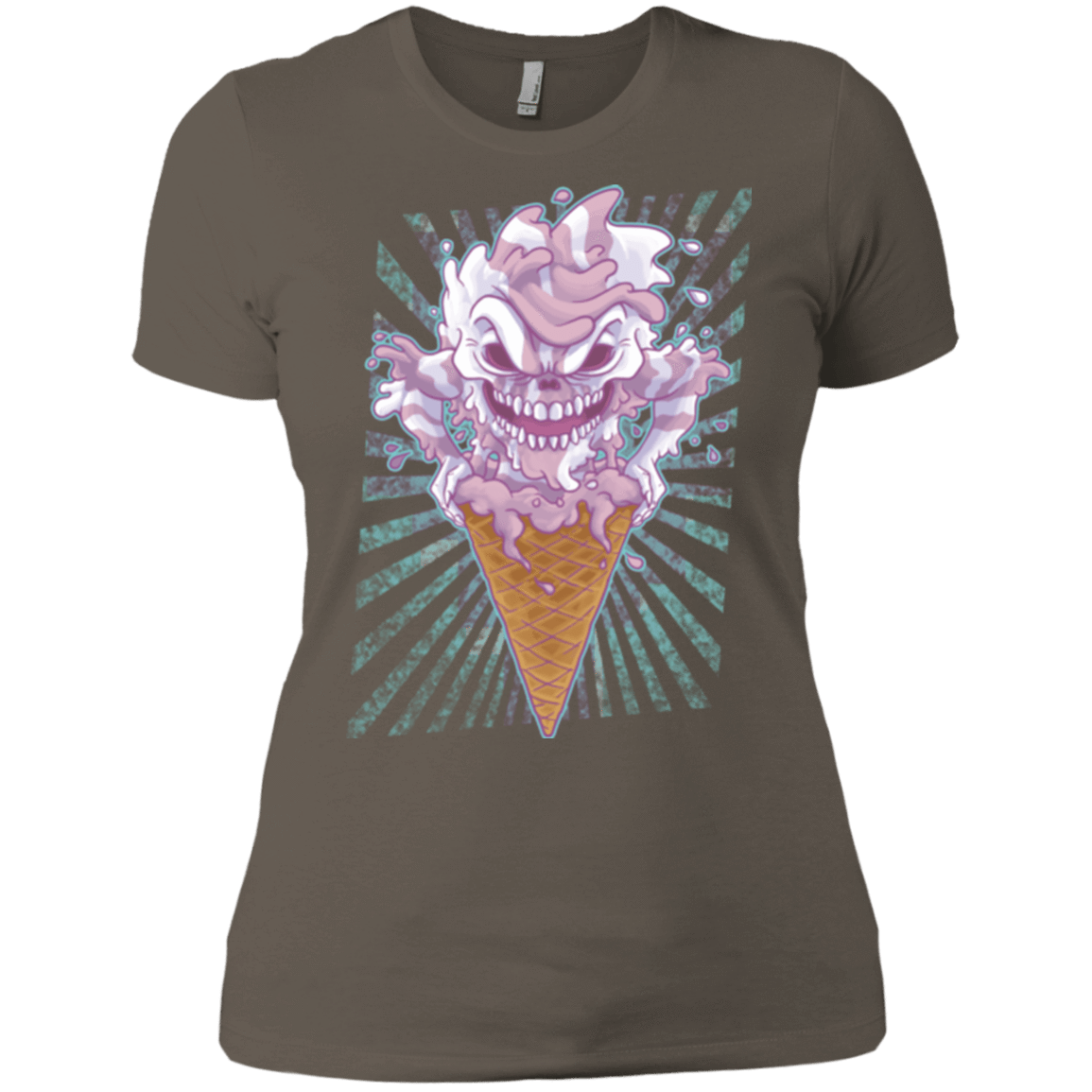 T-Shirts Warm Grey / X-Small Monster Ice Cream Women's Premium T-Shirt