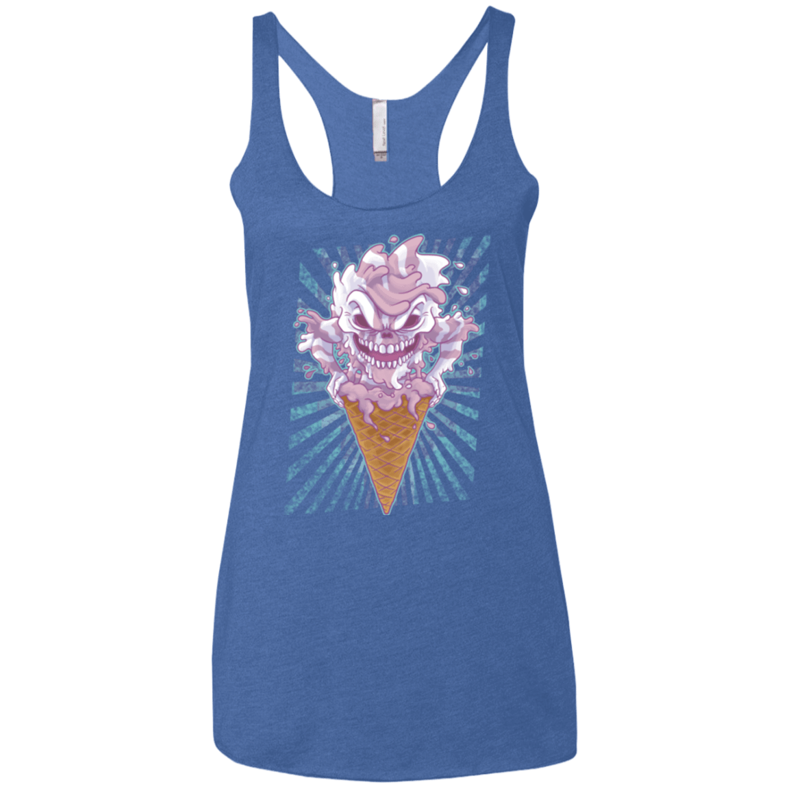 T-Shirts Vintage Royal / X-Small Monster Ice Cream Women's Triblend Racerback Tank