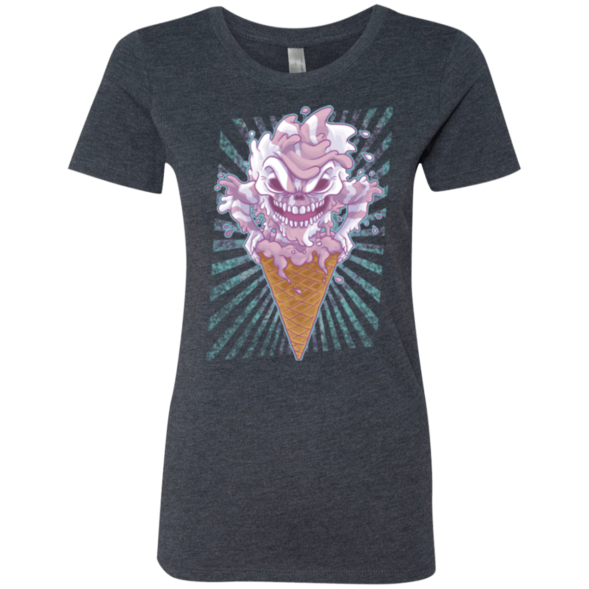 T-Shirts Vintage Navy / Small Monster Ice Cream Women's Triblend T-Shirt