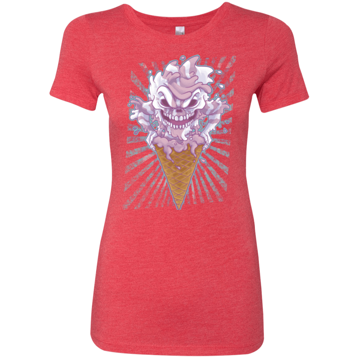 T-Shirts Vintage Red / Small Monster Ice Cream Women's Triblend T-Shirt