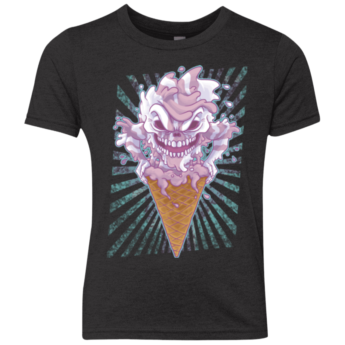 T-Shirts Vintage Black / YXS Monster Ice Cream Youth Triblend T-Shirt
