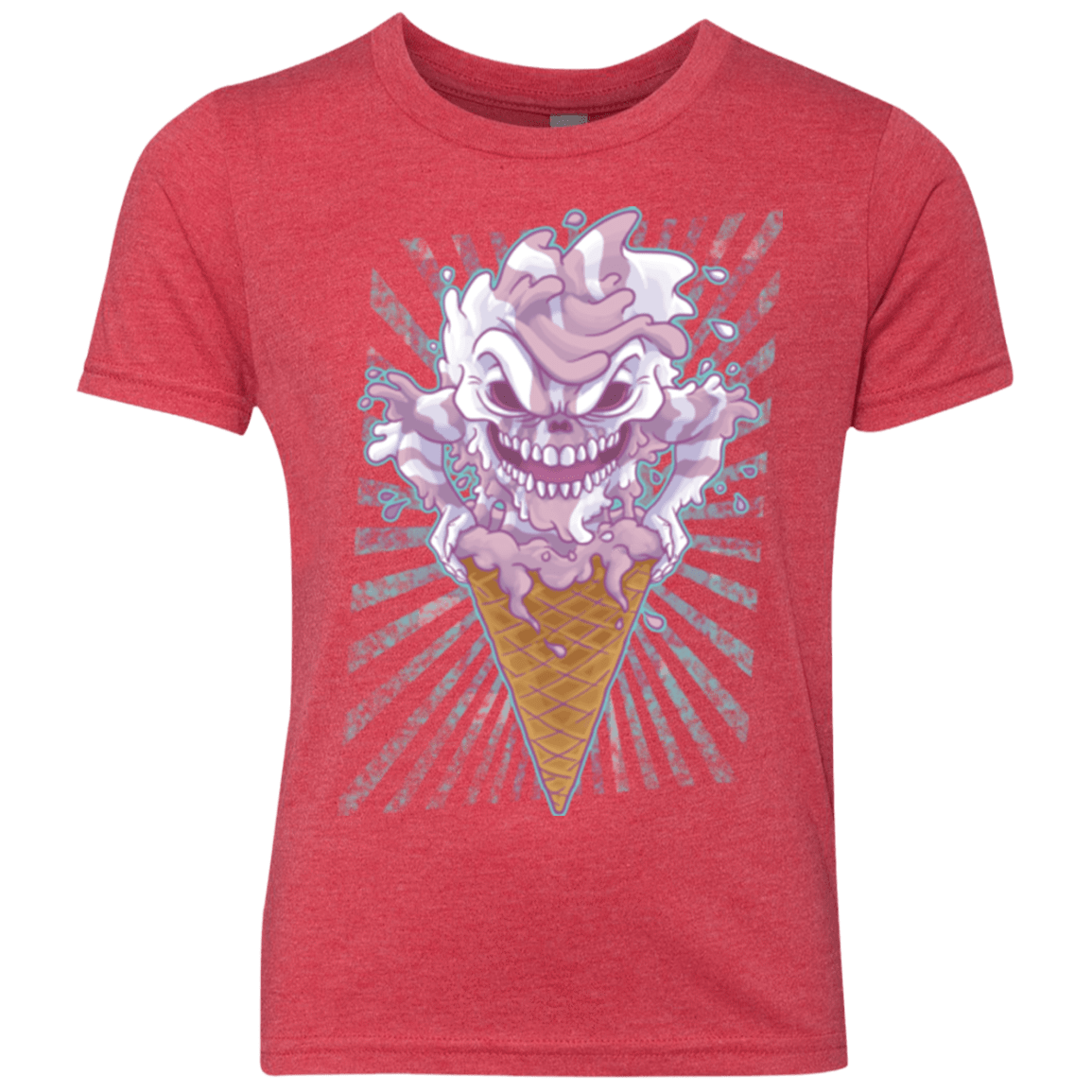 T-Shirts Vintage Red / YXS Monster Ice Cream Youth Triblend T-Shirt