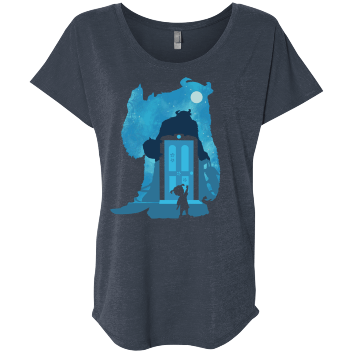 T-Shirts Vintage Navy / X-Small Monster Portrait Triblend Dolman Sleeve