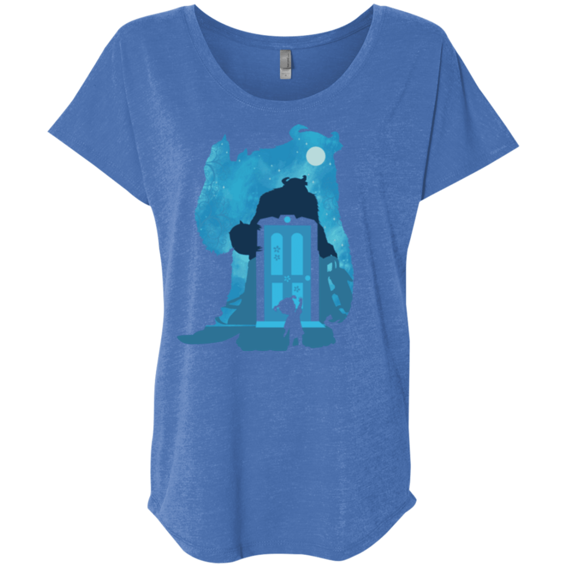 T-Shirts Vintage Royal / X-Small Monster Portrait Triblend Dolman Sleeve