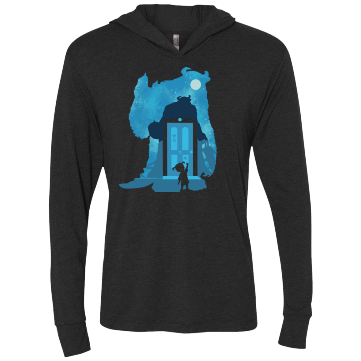 T-Shirts Vintage Black / X-Small Monster Portrait Triblend Long Sleeve Hoodie Tee