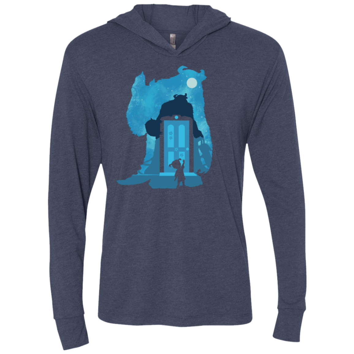 T-Shirts Vintage Navy / X-Small Monster Portrait Triblend Long Sleeve Hoodie Tee