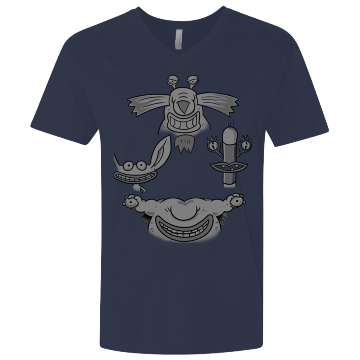 T-Shirts Midnight Navy / X-Small MONSTER RHAPSODY Men's Premium V-Neck
