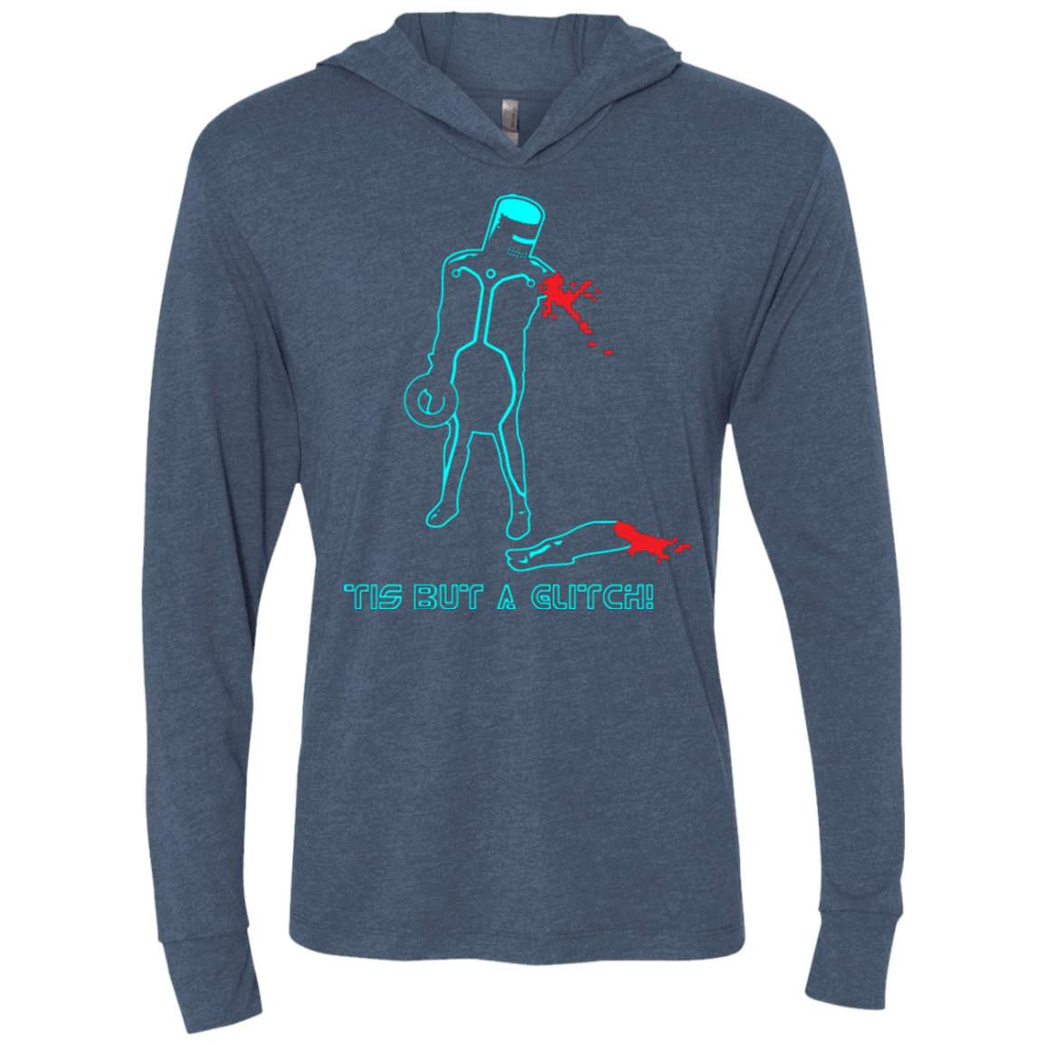 T-Shirts Indigo / X-Small Monty Pytron Triblend Long Sleeve Hoodie Tee