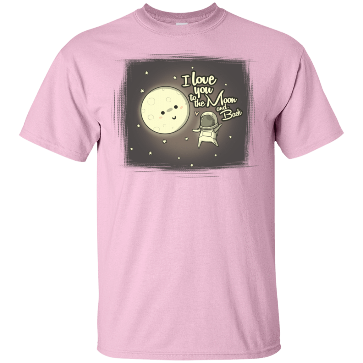 T-Shirts Light Pink / S Moon and Back T-Shirt
