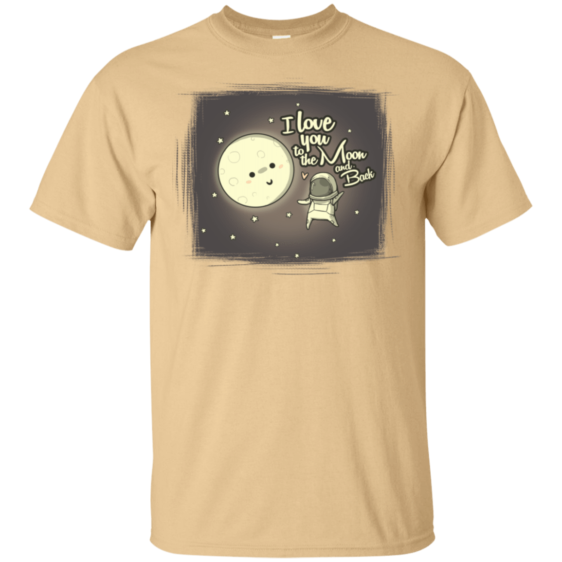 T-Shirts Vegas Gold / S Moon and Back T-Shirt