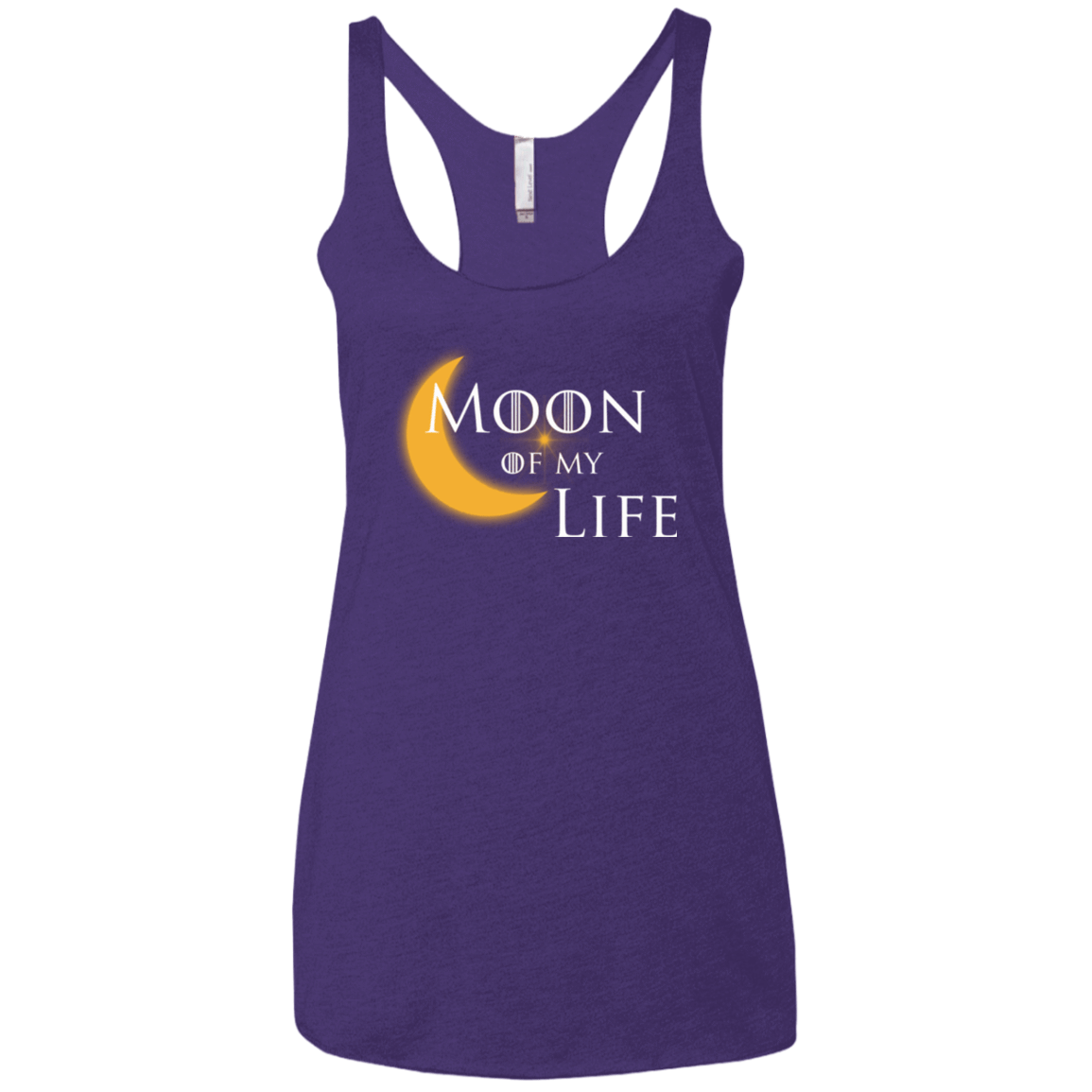 T-Shirts Purple / X-Small Moon of my Life Women's Triblend Racerback Tank