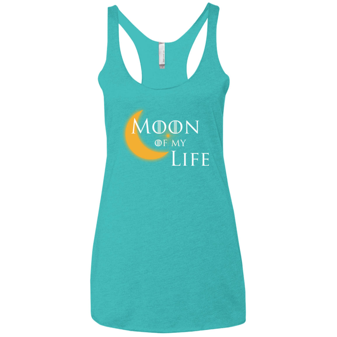 T-Shirts Tahiti Blue / X-Small Moon of my Life Women's Triblend Racerback Tank
