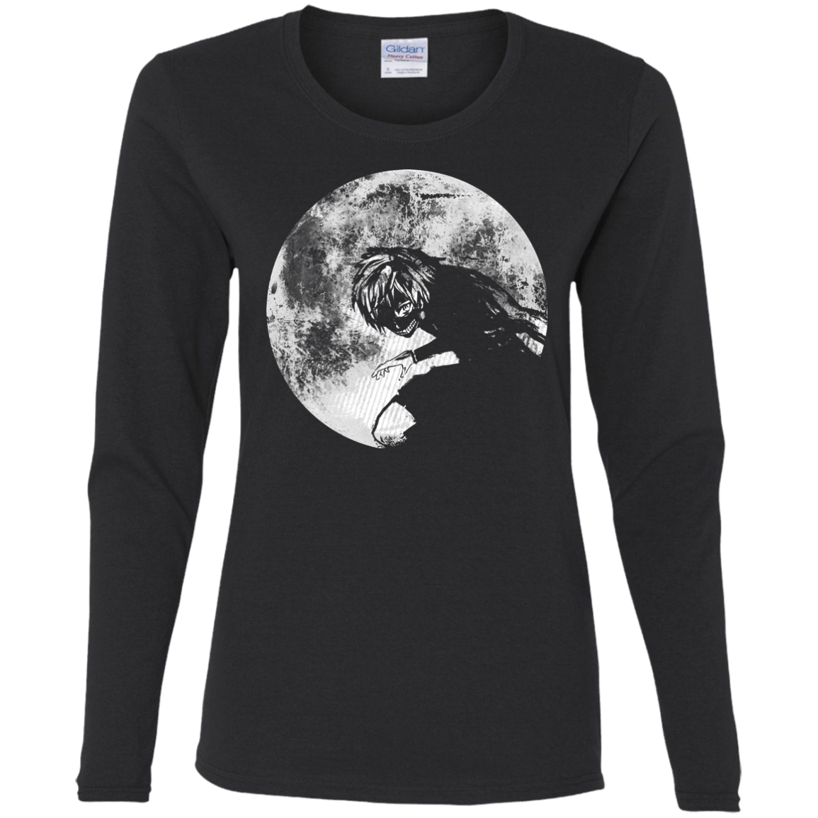 T-Shirts Black / S Moon Women's Long Sleeve T-Shirt