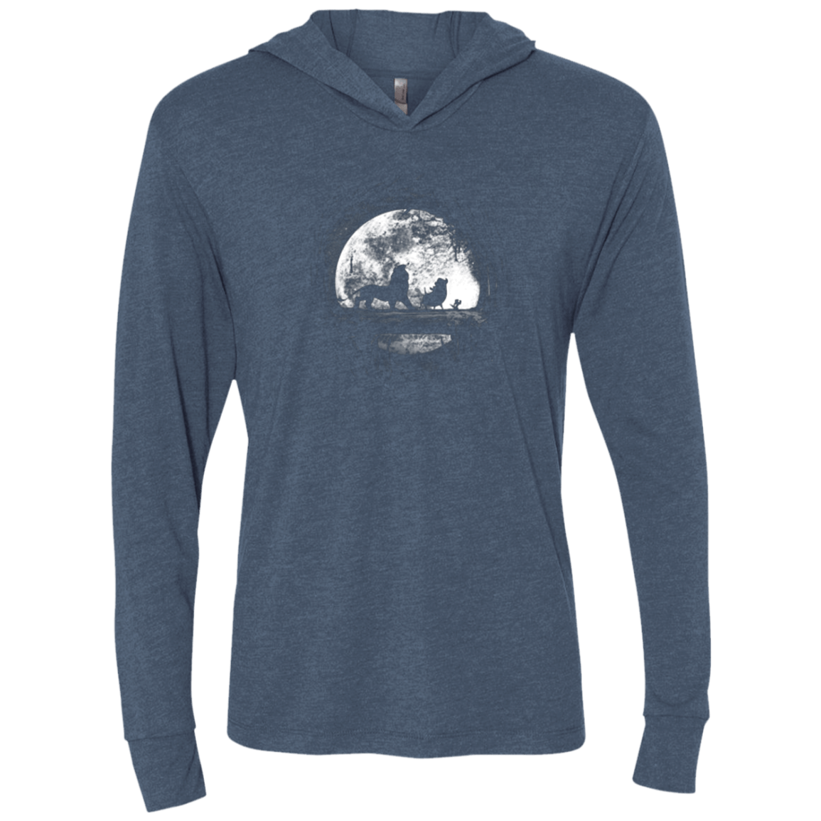 T-Shirts Indigo / X-Small Moonlight Triblend Long Sleeve Hoodie Tee