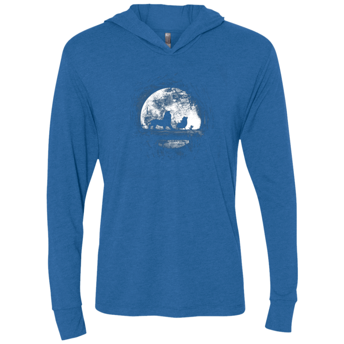 T-Shirts Vintage Royal / X-Small Moonlight Triblend Long Sleeve Hoodie Tee