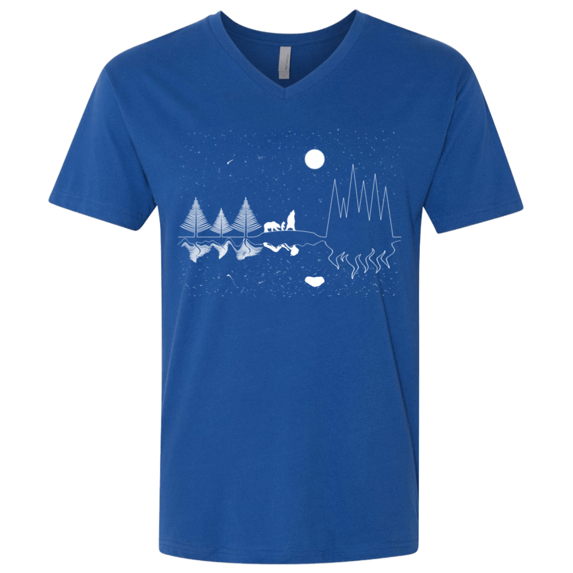 T-Shirts Royal / X-Small Moonlit Travels Men's Premium V-Neck