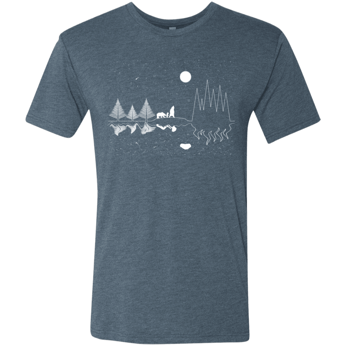 T-Shirts Indigo / S Moonlit Travels Men's Triblend T-Shirt