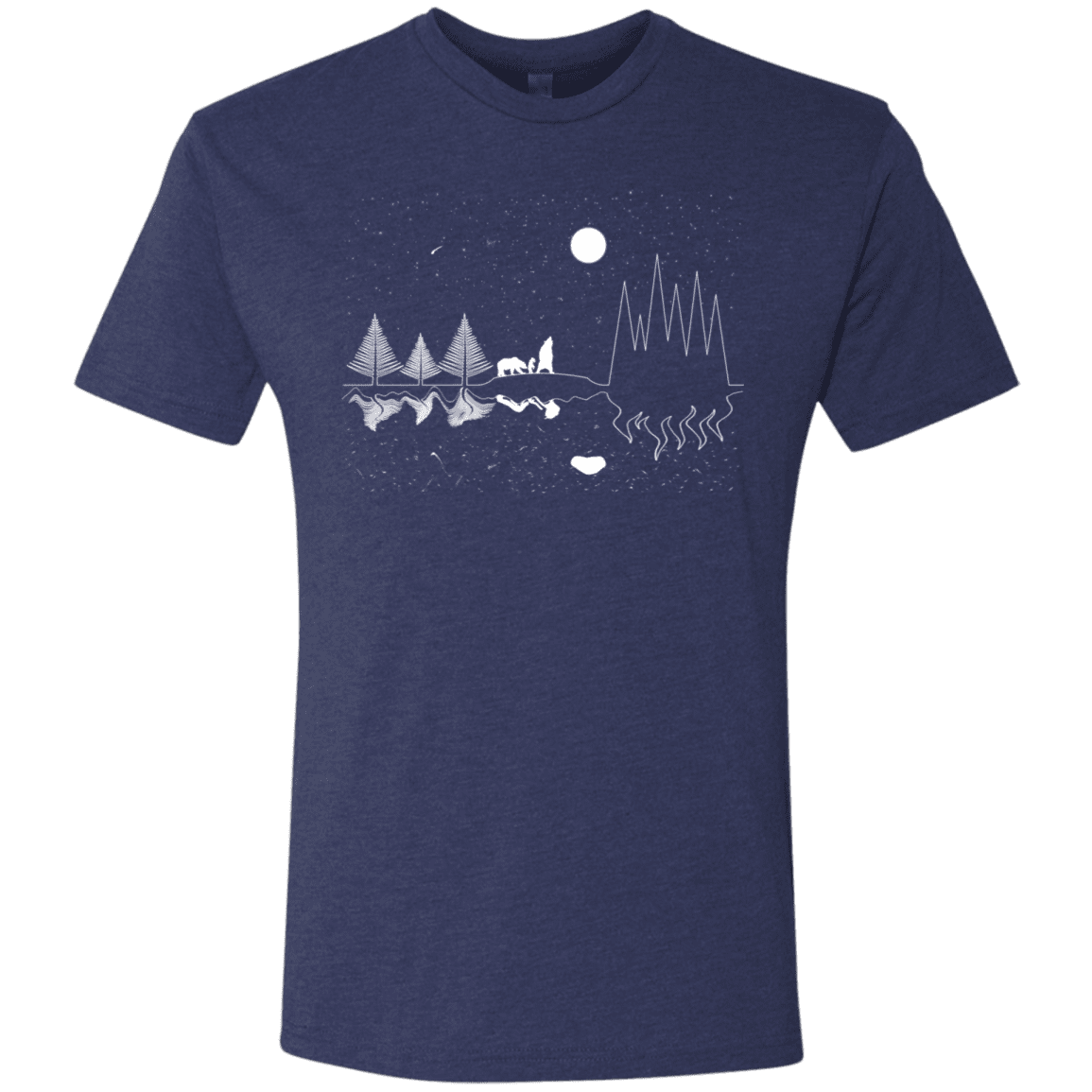 T-Shirts Vintage Navy / S Moonlit Travels Men's Triblend T-Shirt