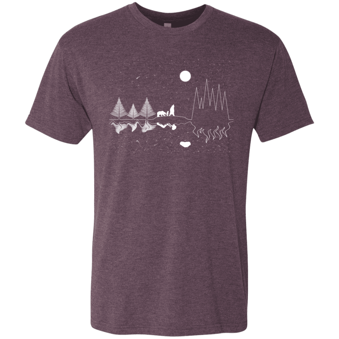 T-Shirts Vintage Purple / S Moonlit Travels Men's Triblend T-Shirt