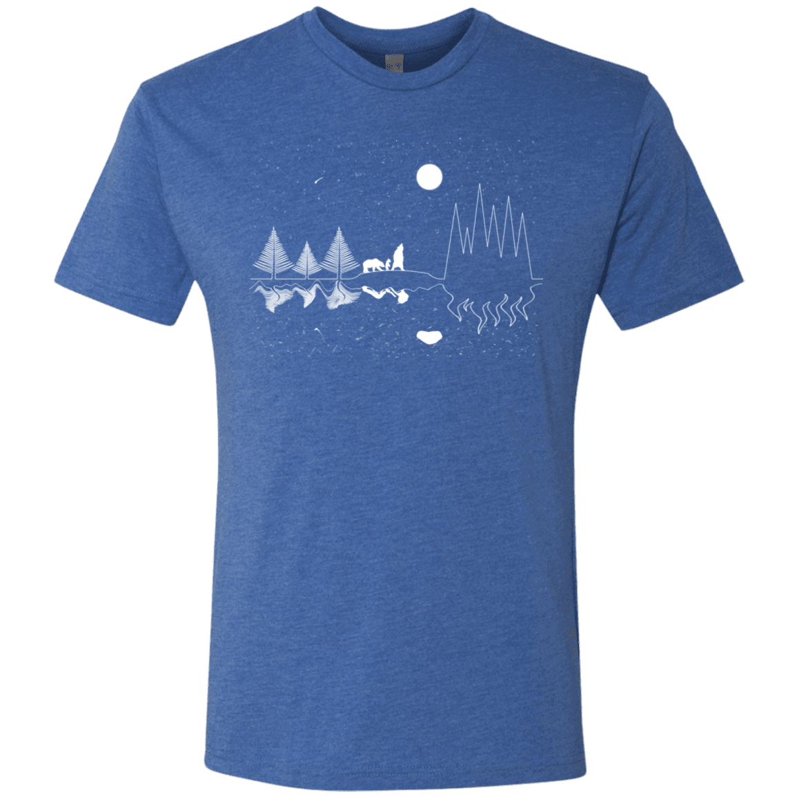 T-Shirts Vintage Royal / S Moonlit Travels Men's Triblend T-Shirt