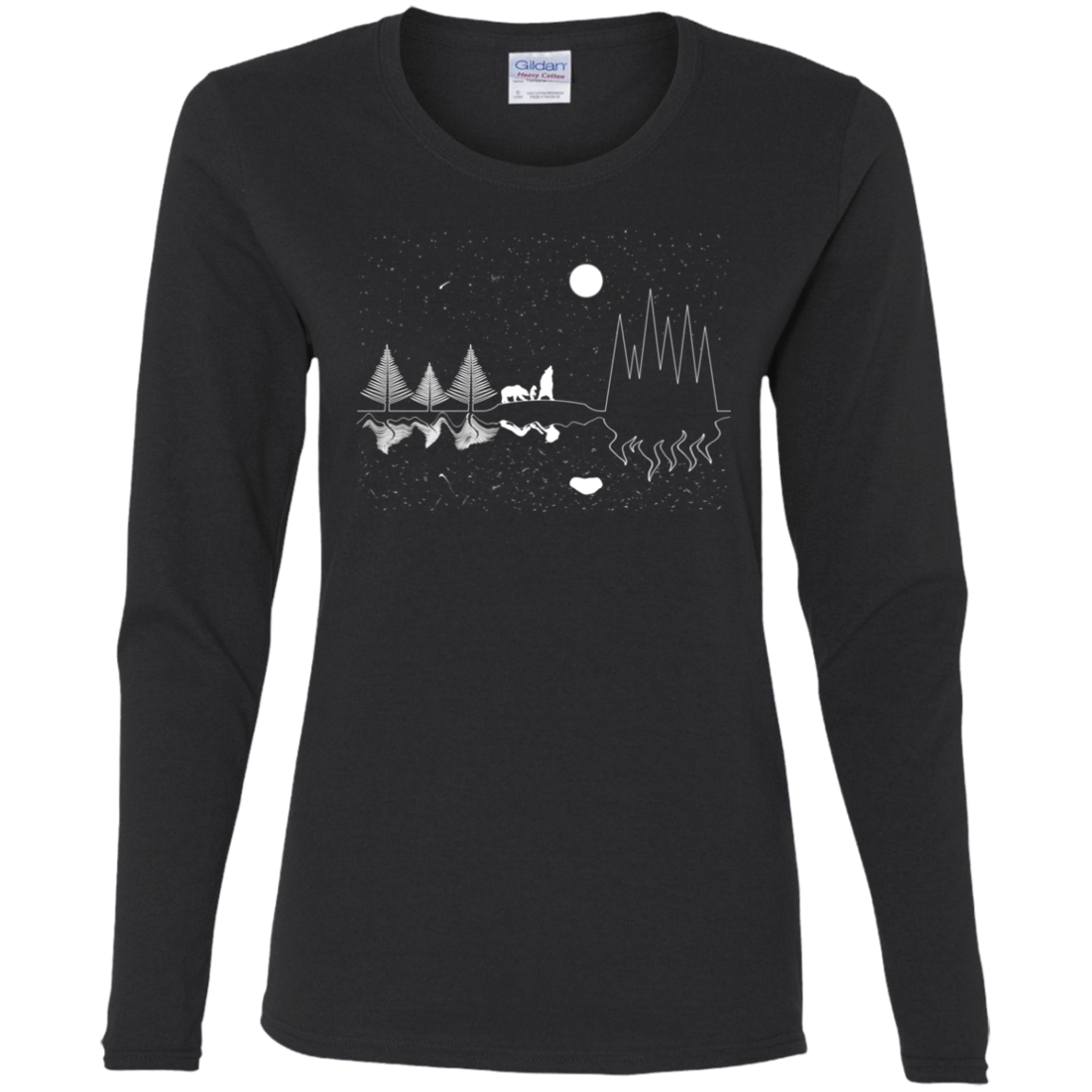 T-Shirts Black / S Moonlit Travels Women's Long Sleeve T-Shirt