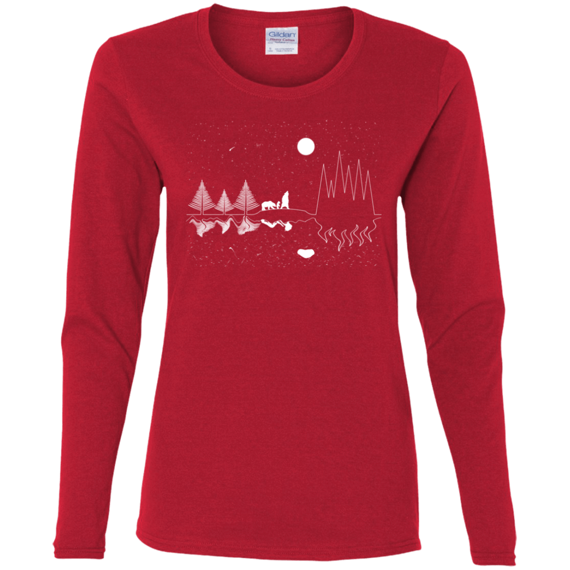 T-Shirts Red / S Moonlit Travels Women's Long Sleeve T-Shirt