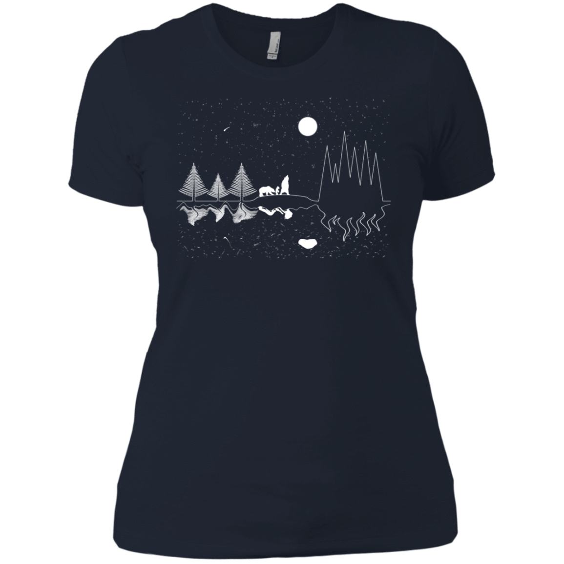 T-Shirts Midnight Navy / X-Small Moonlit Travels Women's Premium T-Shirt