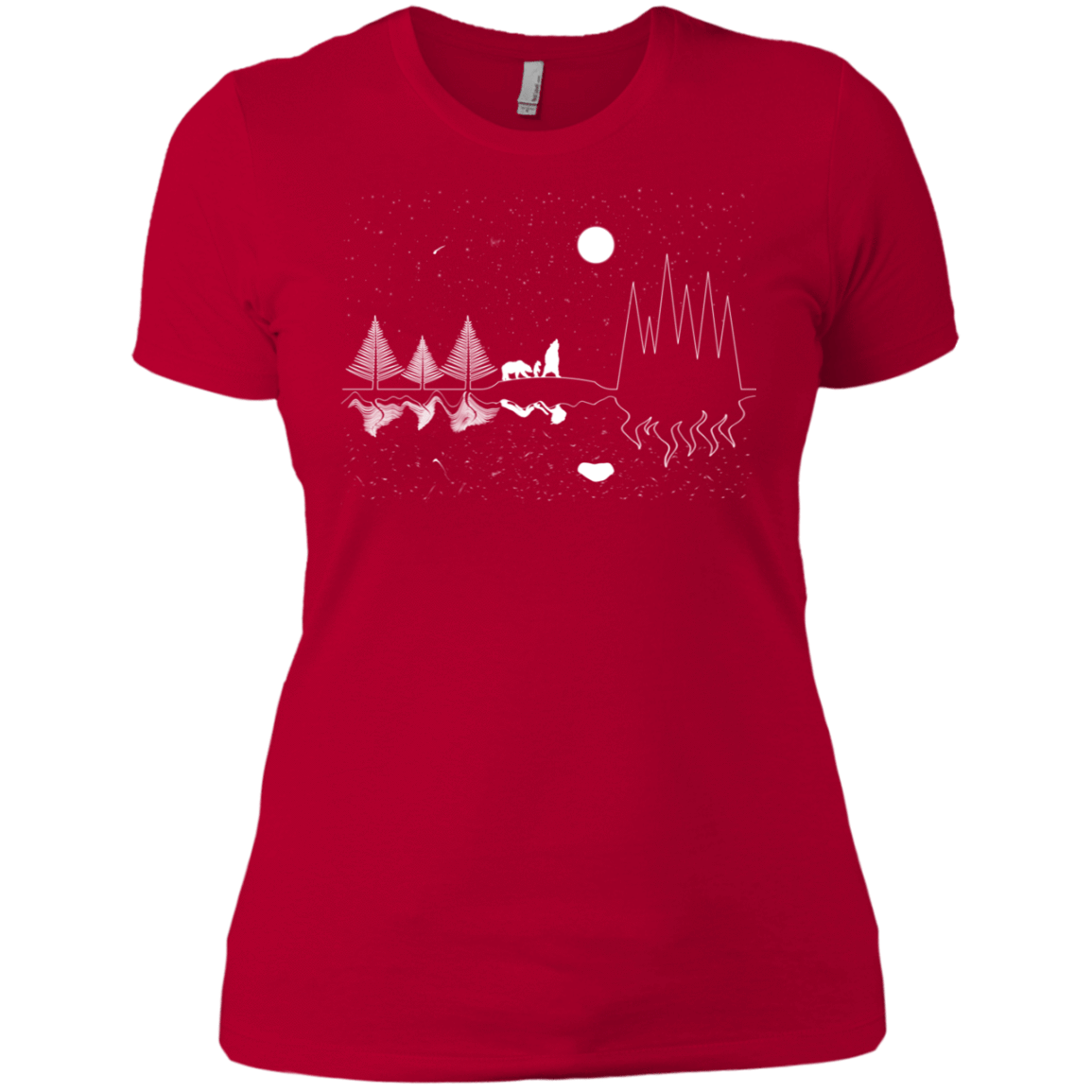 T-Shirts Red / X-Small Moonlit Travels Women's Premium T-Shirt