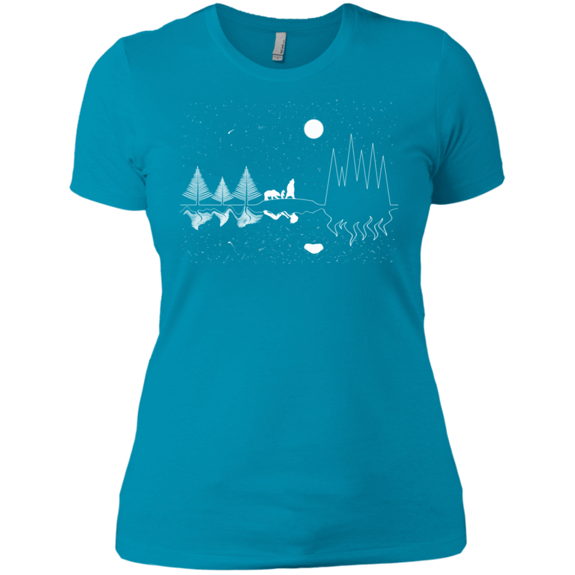 T-Shirts Turquoise / X-Small Moonlit Travels Women's Premium T-Shirt