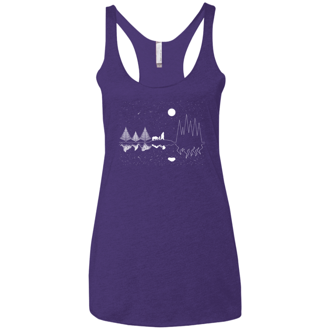 Moonlit Travels Women's Triblend Racerback Tank