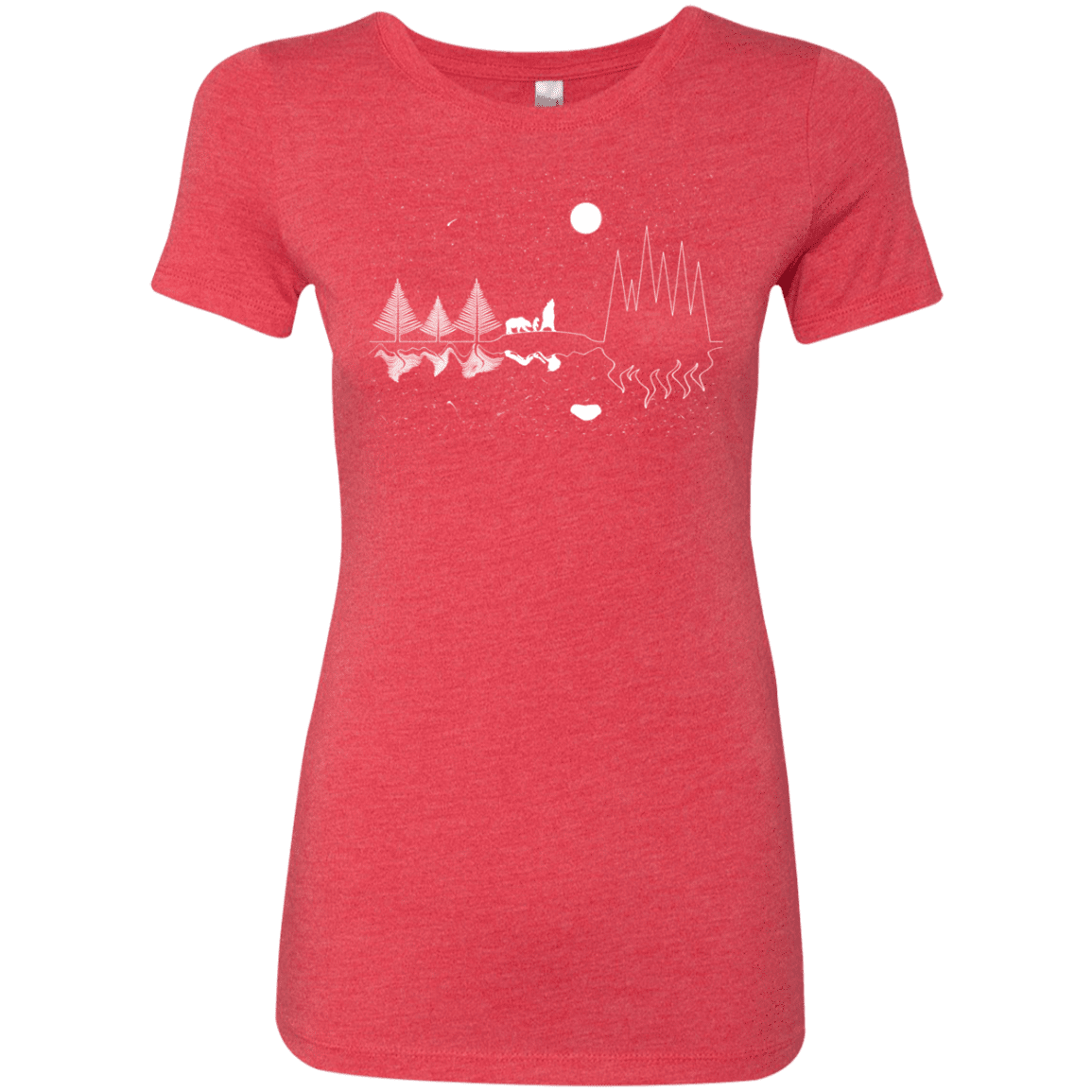 T-Shirts Vintage Red / S Moonlit Travels Women's Triblend T-Shirt