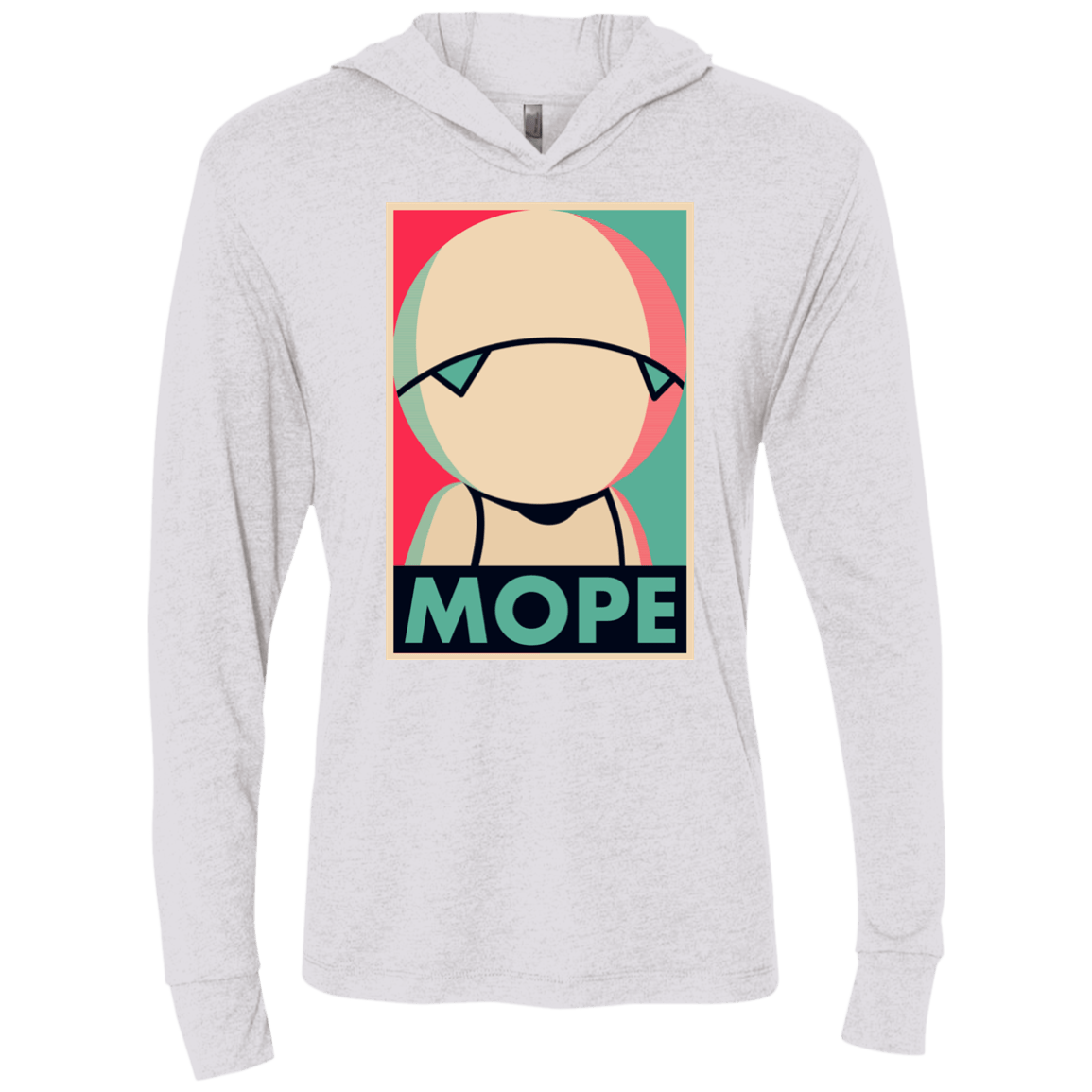 T-Shirts Heather White / X-Small Mope Around Triblend Long Sleeve Hoodie Tee