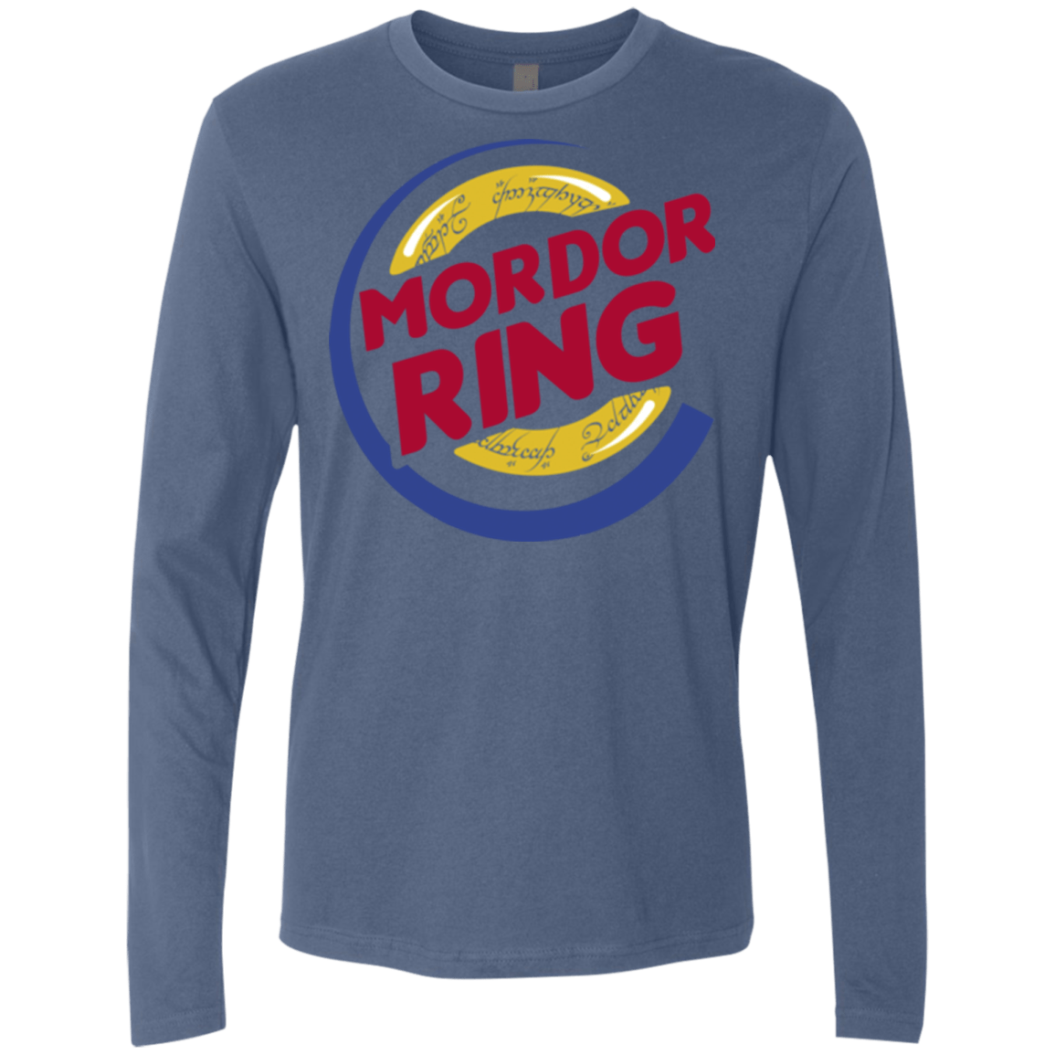 T-Shirts Indigo / Small Mordor Ring Men's Premium Long Sleeve