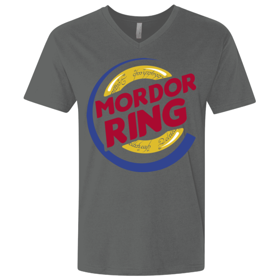 T-Shirts Heavy Metal / X-Small Mordor Ring Men's Premium V-Neck