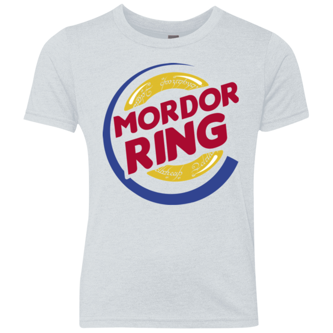 T-Shirts Heather White / YXS Mordor Ring Youth Triblend T-Shirt